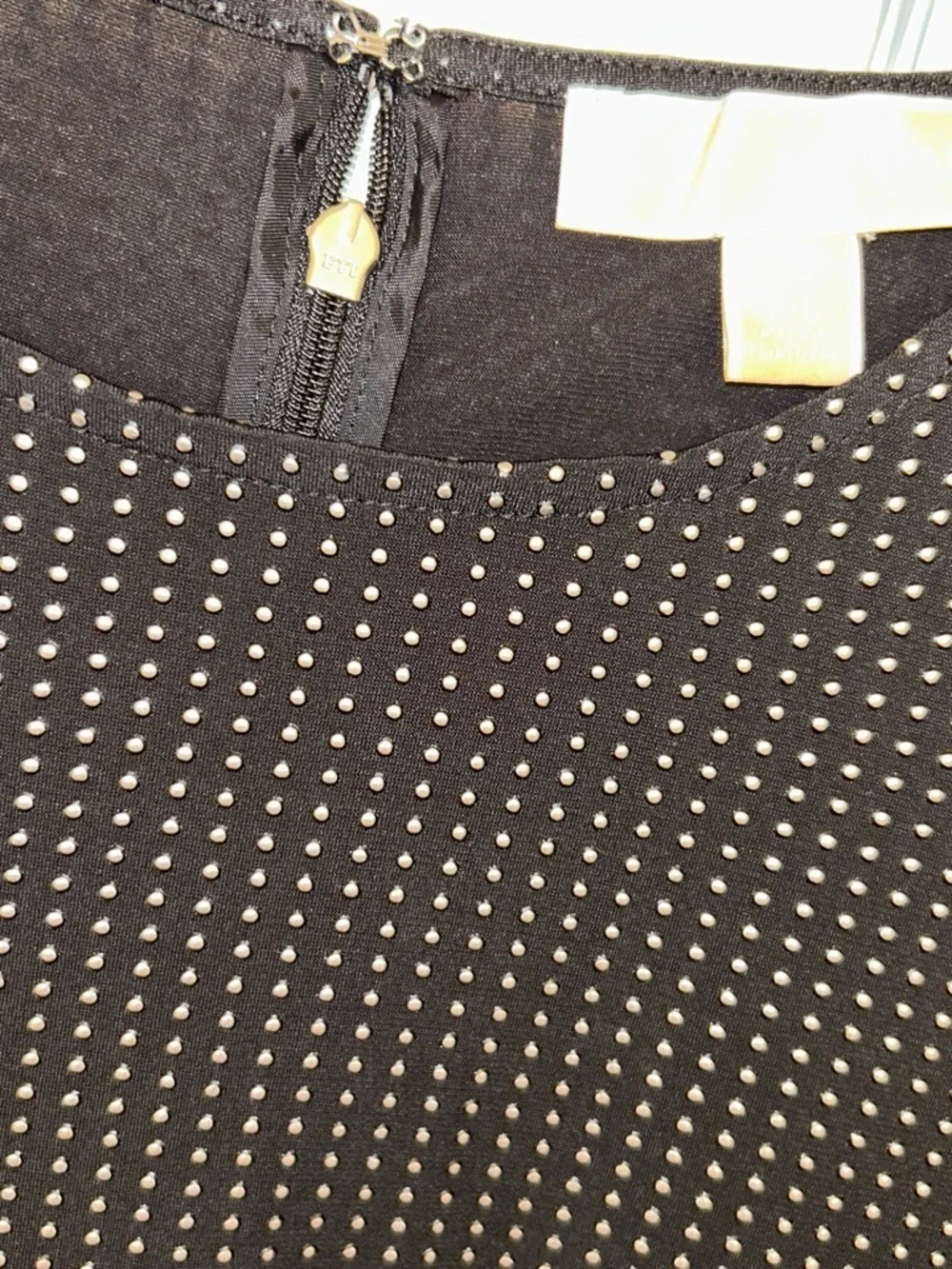 Michael Kors Black Studded Midi Dress